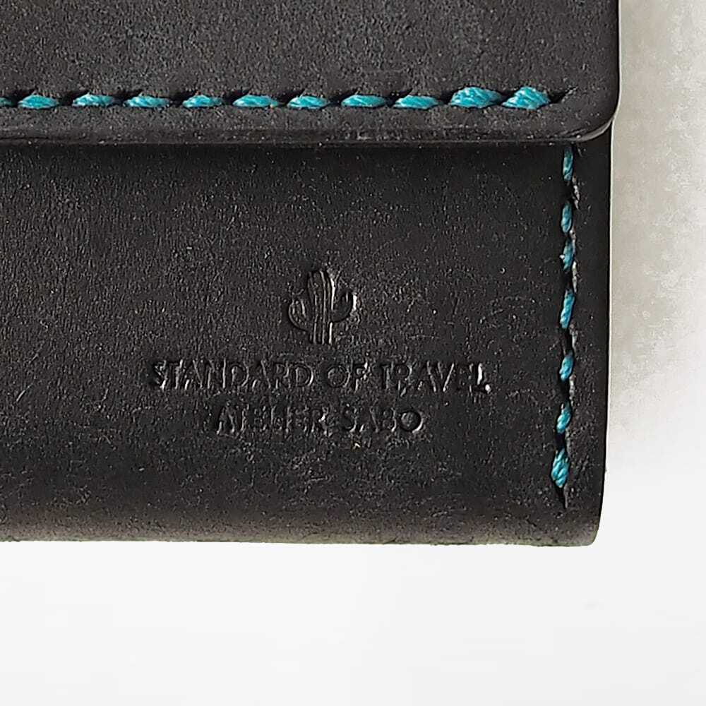 カードがたくさん入る ミニ財布【ブラック×ターコイズ】（在庫あり