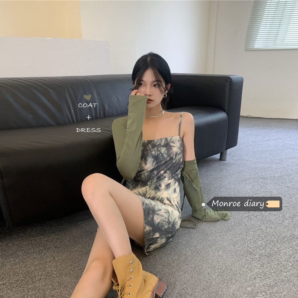 ヤーンスカート サマーカーディガンセット ストリート 大人ガーリー スウィート キュート カジュアル 夏物 モンロー26282150115