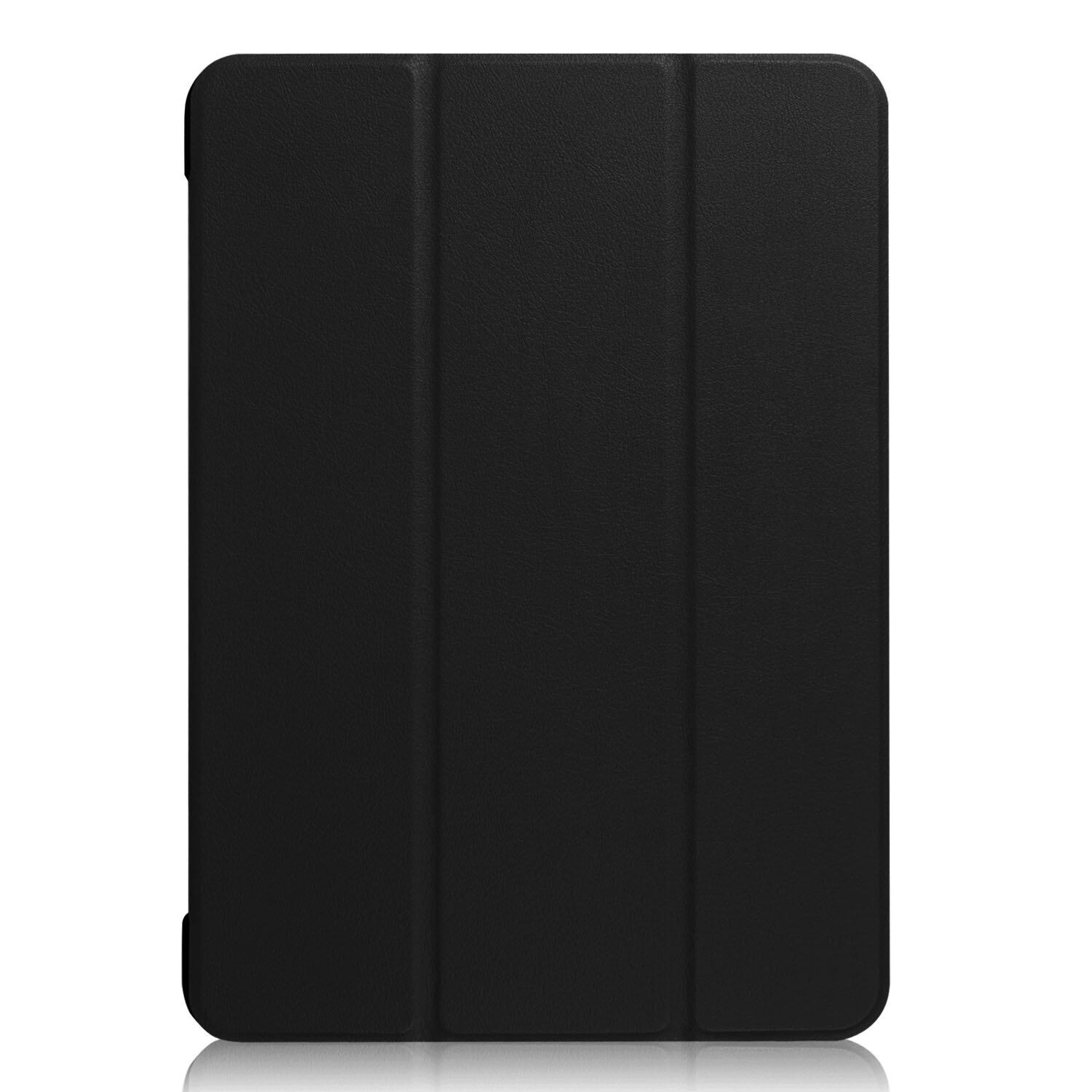 【PCATEC】 iPad 9.7(2018第6世代) / iPad 9.7インチ(2017年) ケース 傷つけ防止 スタンドカバー iPad 9.7インチ カバー 薄型 軽量 三つ折 内蔵マグネット開閉式 PUレザーカバー スマートケース 手帳型 専用ケース 全面保護 (ブラック)