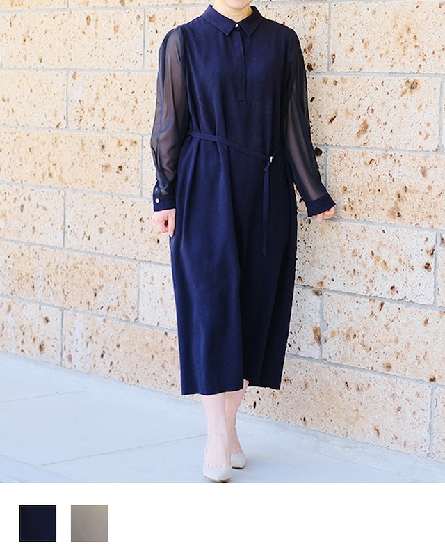 《2/27.21:00 online start!》シースルーワンピース【 日本製 / 手洗い可】