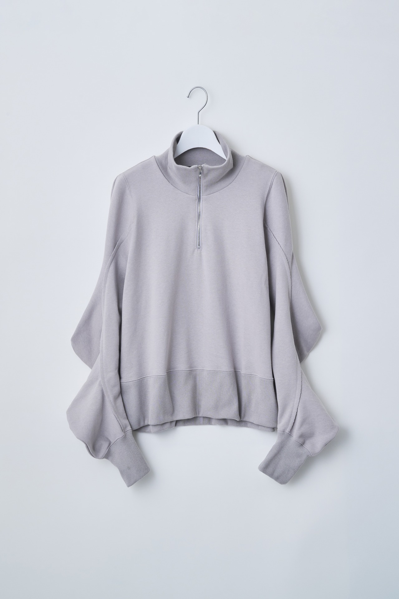 Power shoulder half zip sweatshirt