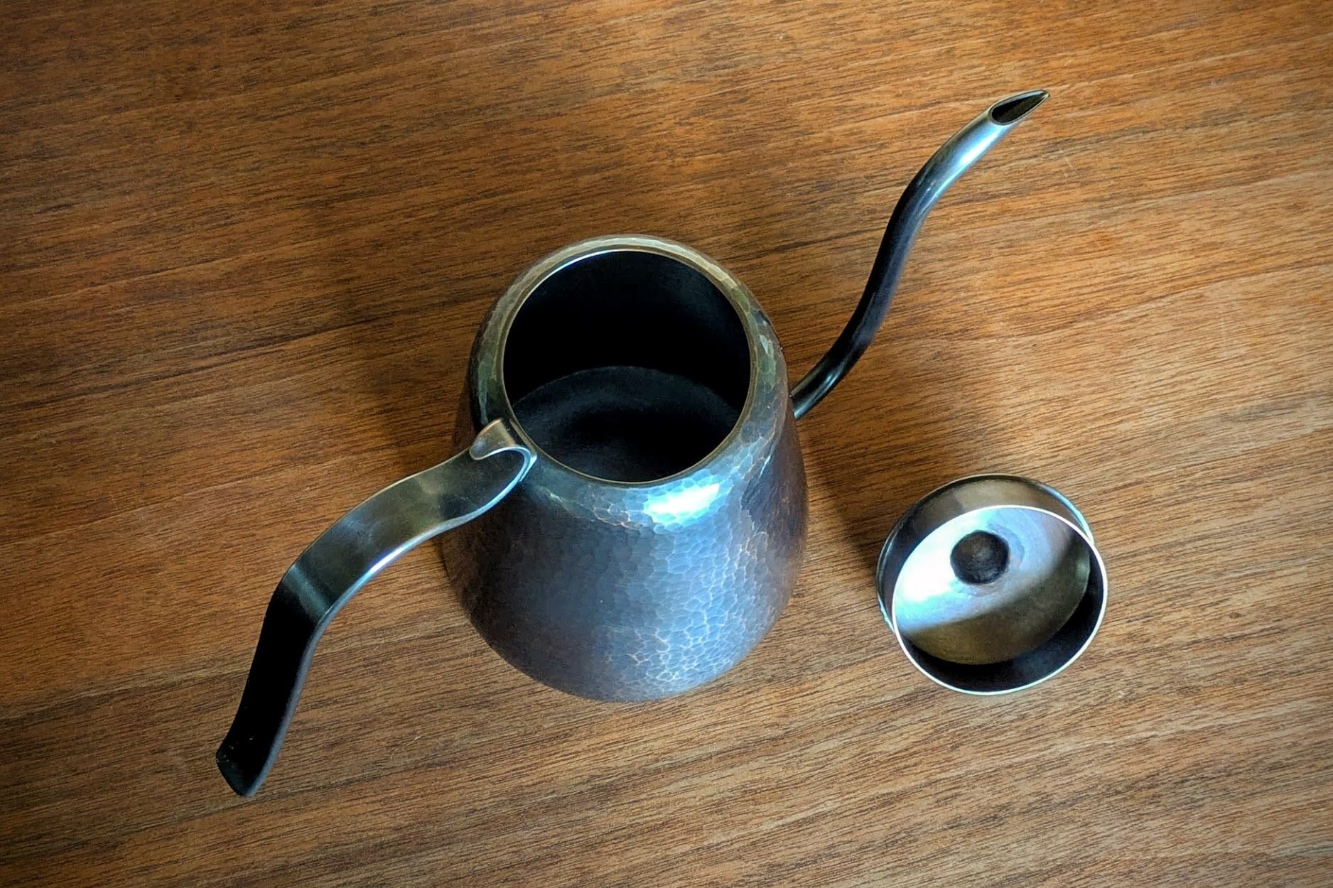 銅製 コーヒードリップポット フタ付き Lサイズ 0101 | 銅工芸 ブリキ