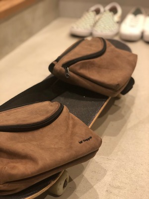 The MN.1 -   Dual Holster Bag. (Brown Marble Brushed Suede)