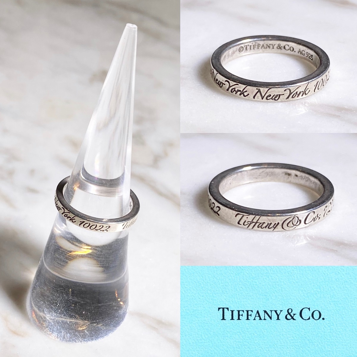 TIFFANY silver notes ring “727 fifth avenue” | NOIR ONLINE