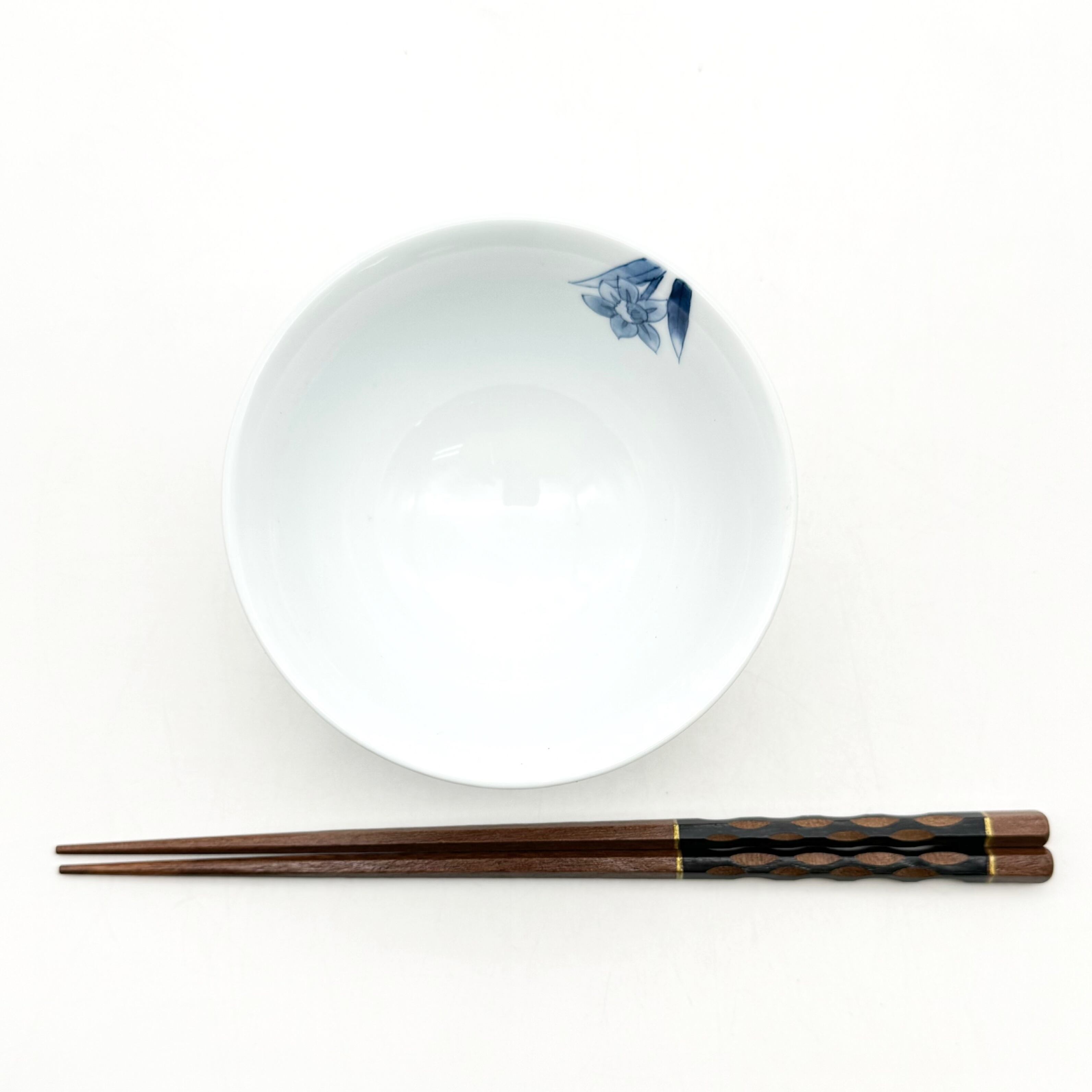 SALE】染付水仙 ご飯茶碗 S9 | 24to3［西富陶磁器オンラインストア