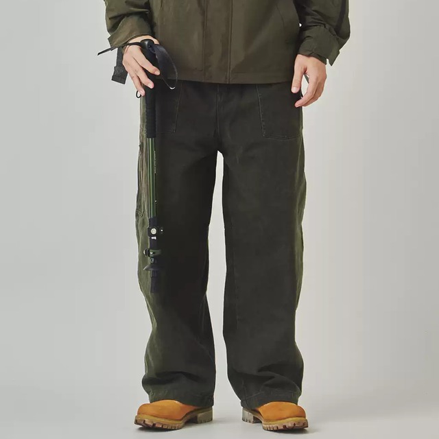 WIDE WORK COTTON TROUSERS N3452