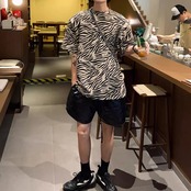 ゼブラ柄Tシャツ A4033