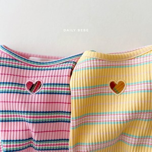 «予約»«ジュニアサイズあり»«daily bebe» ハートパンチングトップス 2colors