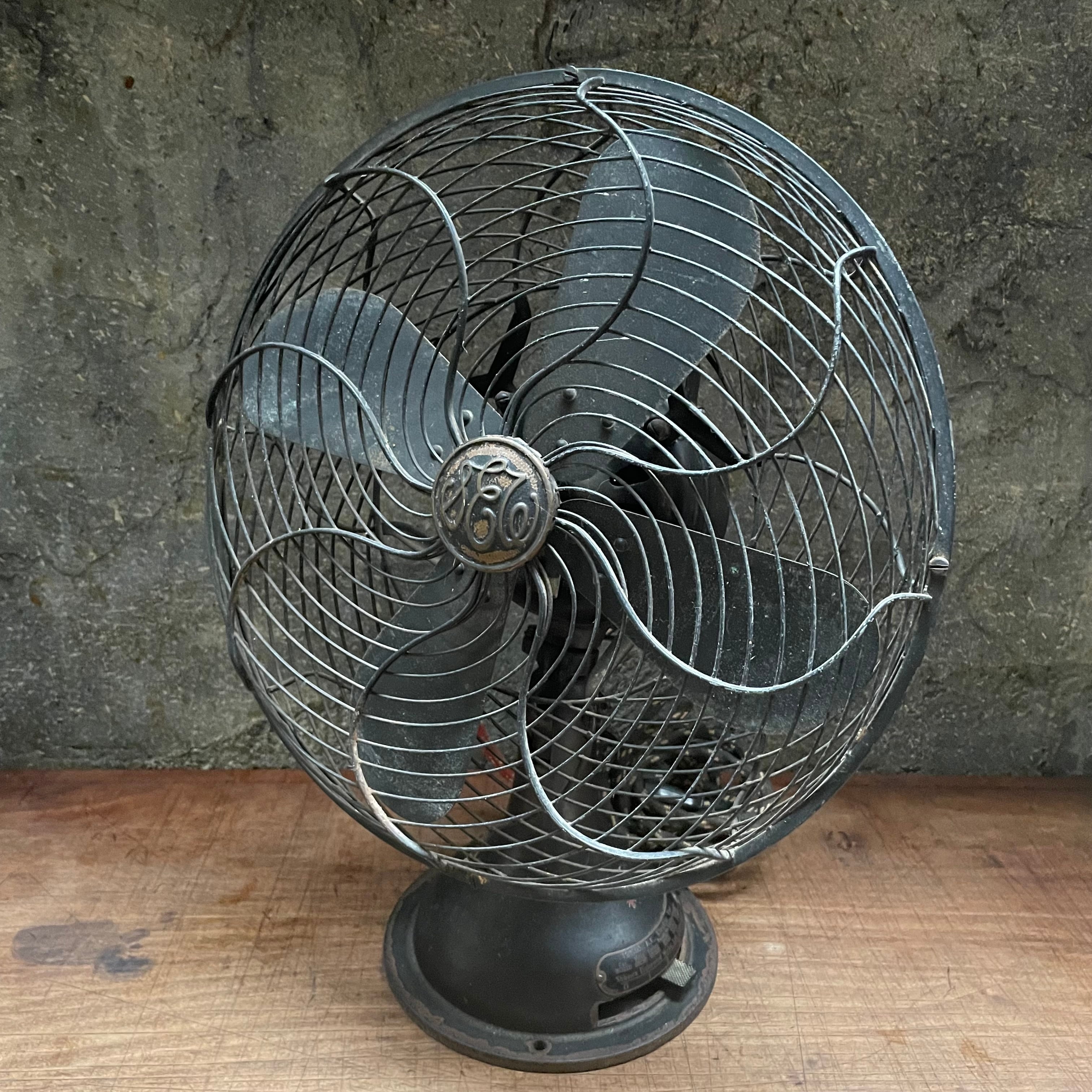 Japan Vinage 扇風機 芝浦製作所 動作品 美品 レトロ 黒