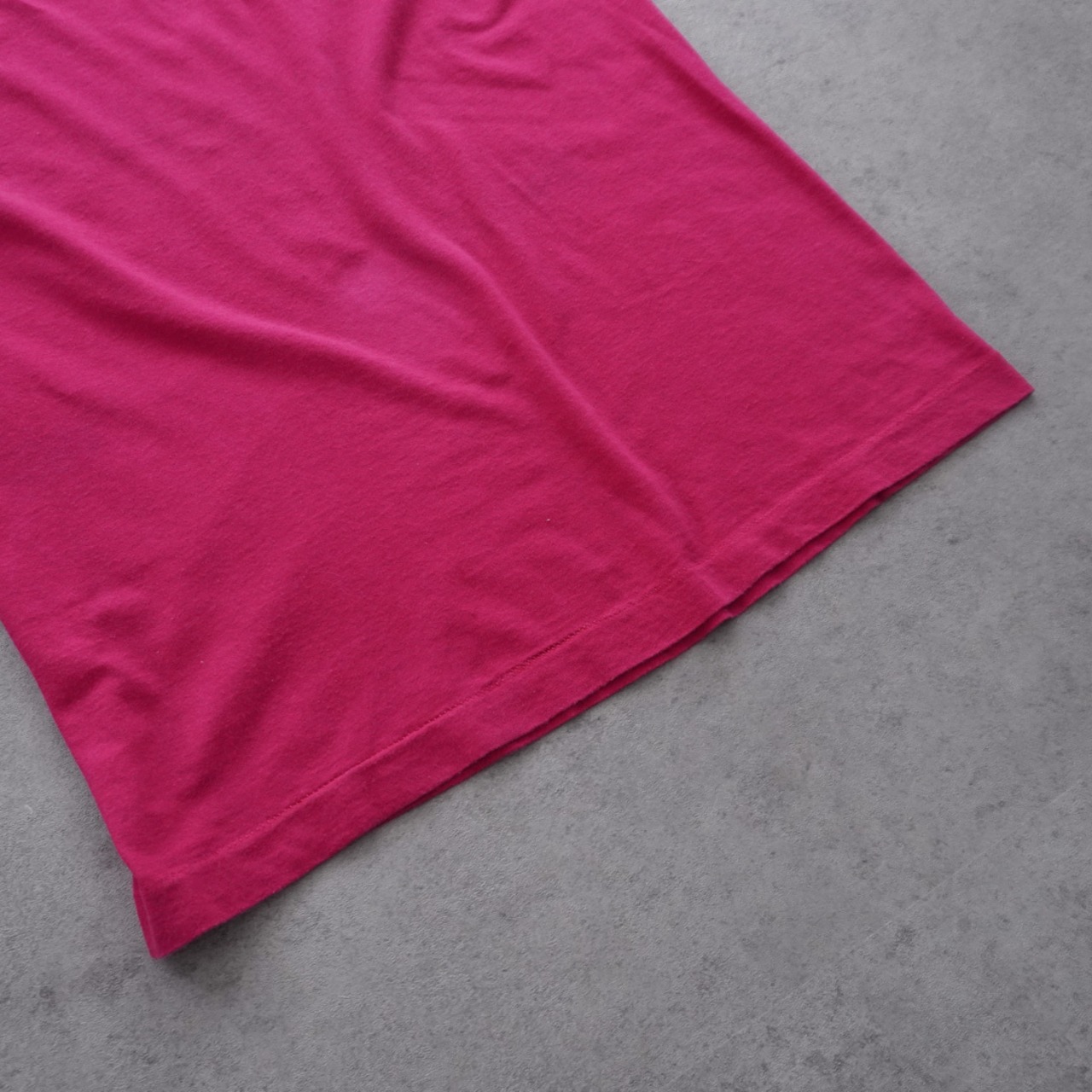90s FRUIT OF THE LOOM Pocket TEE solid pink "made in USA" [L] 古着 - 10
