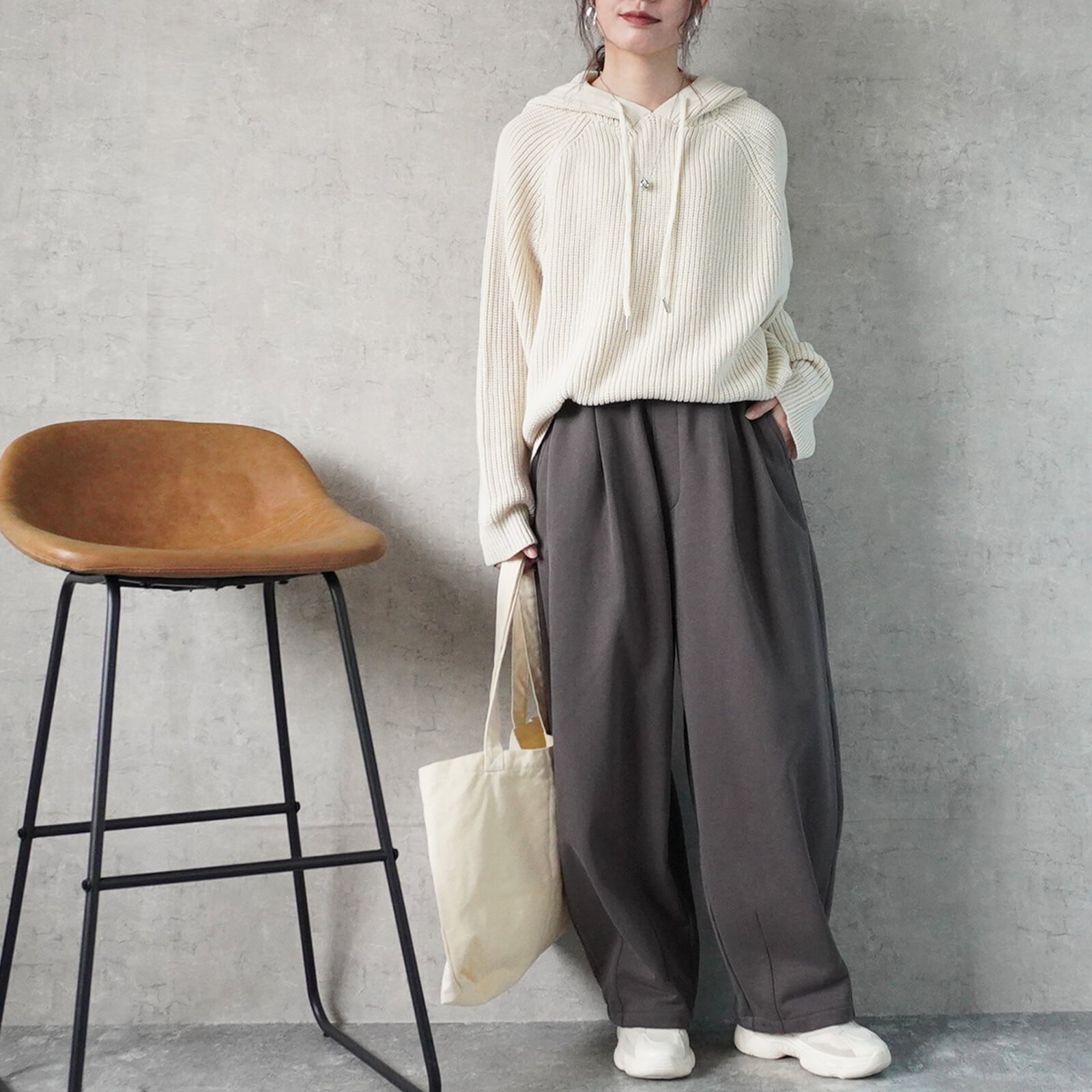 裏毛420g/mスウェットサーカスパンツ スエットパン 調整紐 裏毛 ワイド