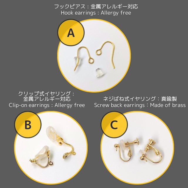 まるたままる 南国【ピアス/イヤリング】