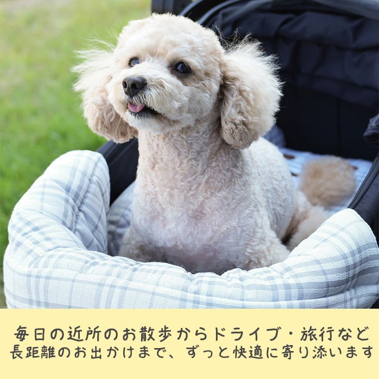 ベアーペットカートクッション 6color / 犬用 カート クッション あご乗せ 一体型 固定 可愛い ペット用カート ふわふわ マット リバーシブル 両面 ベロア ふわふわ オールシーズン 暖かい 韓国 ParisDog クマ柄