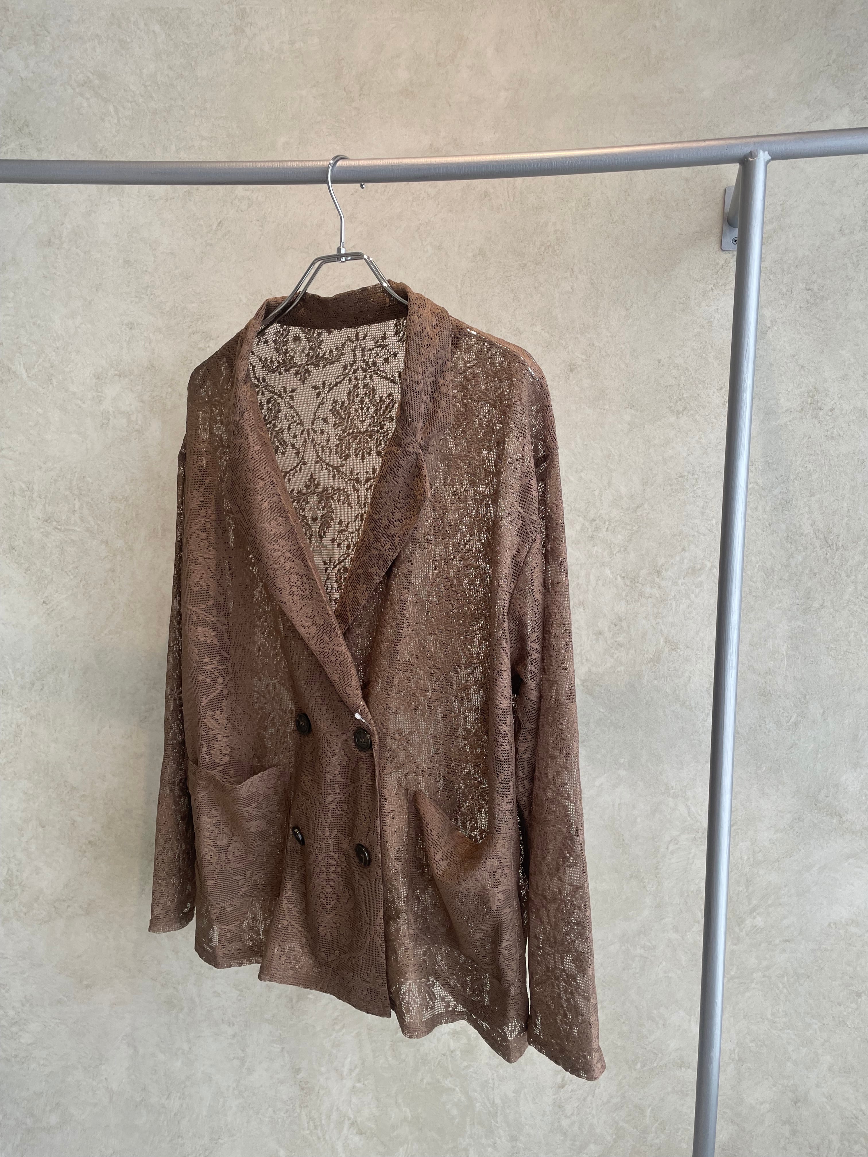 【即納】sheer lace jacket