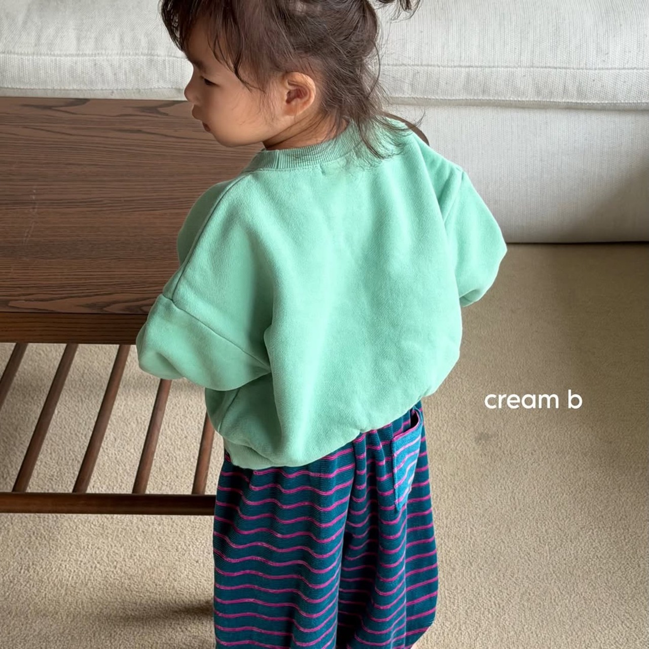 韓国子供服 / 26winter / cream bbang / ボーダーアラジンパンツ / キッズ / 冬服 *XXS~L*