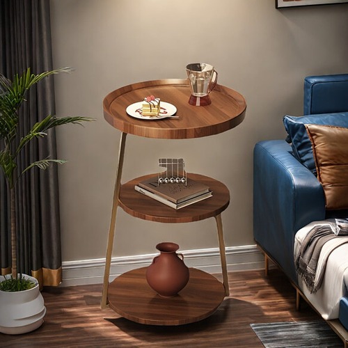 サイドテーブル コーヒーテーブル ラウンドテーブル ３段 防水 机 ティーテーブル マルチテーブル おしゃれ