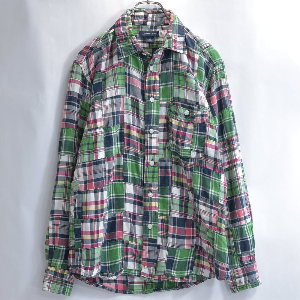 00s～ LANDS'END ランズエンド パッチワーク マドラスチェック