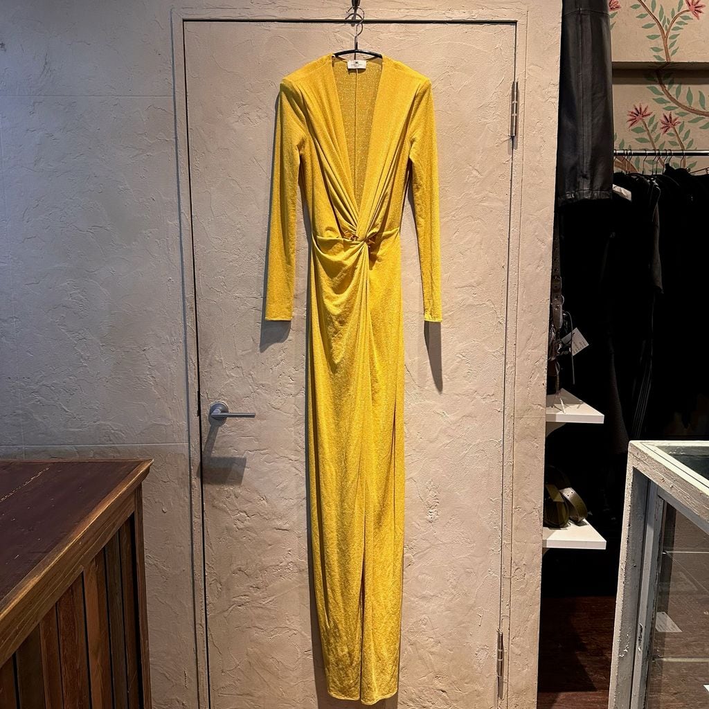 エリザベッタフランキ　ロングドレス ELISABETTA FRANCHI エリザベッタフランキ Glitter Drape Long Dress