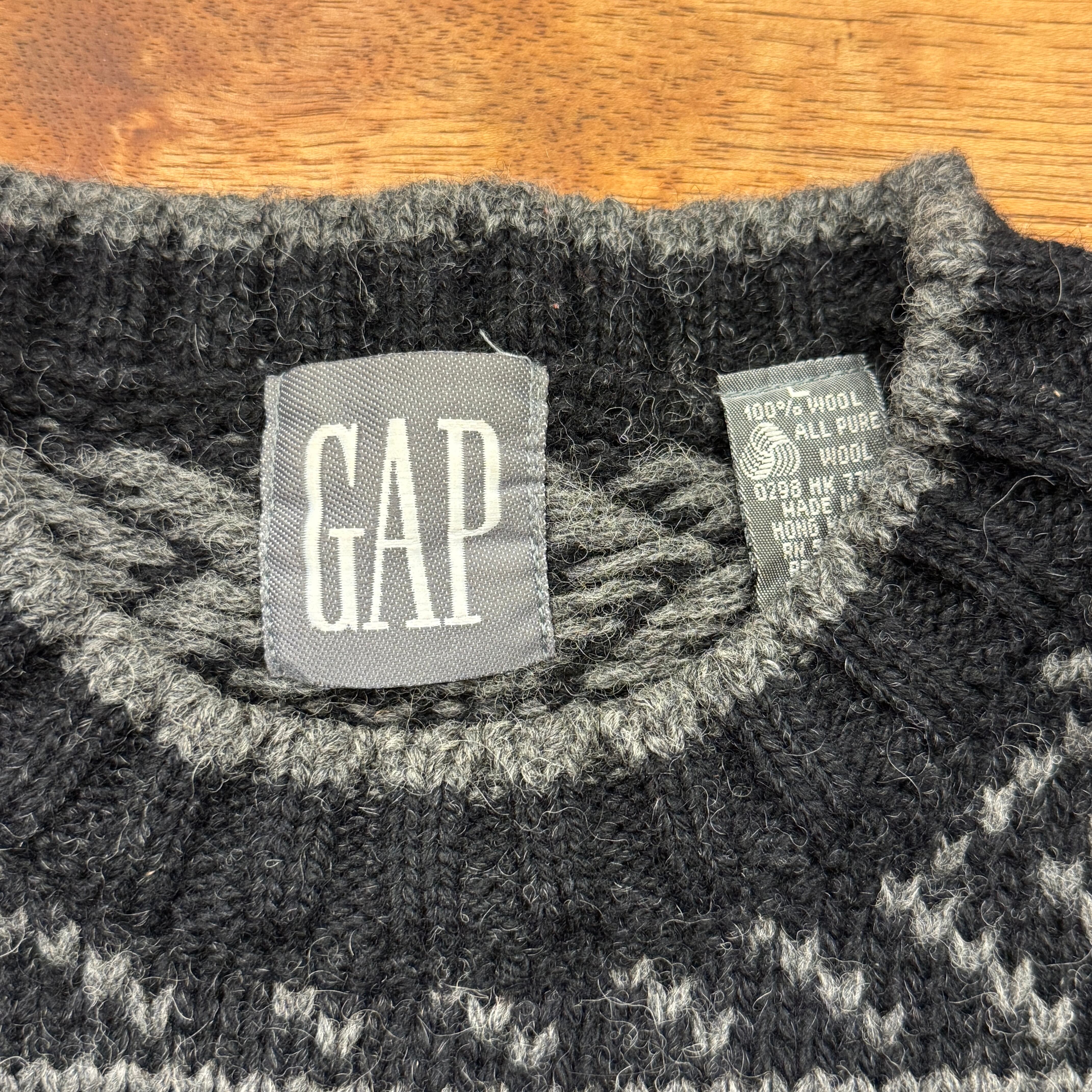 1990s OLD GAP WOOL BORDER SWEATER ⑧ | safarionline