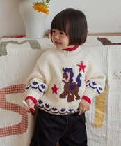 韓国子供服 / 26winter / MelonSwitch / ポニースターハーフネックセーター / キッズ / 冬服 *3~11*
