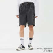 【ROMANTIC CROWN】 WIDE FIT DENIM SHORTS