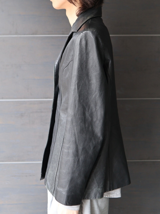 2B leather tailored jacket
