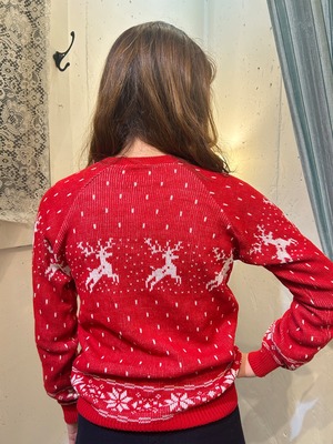 vintage nordic jacquard sweater
