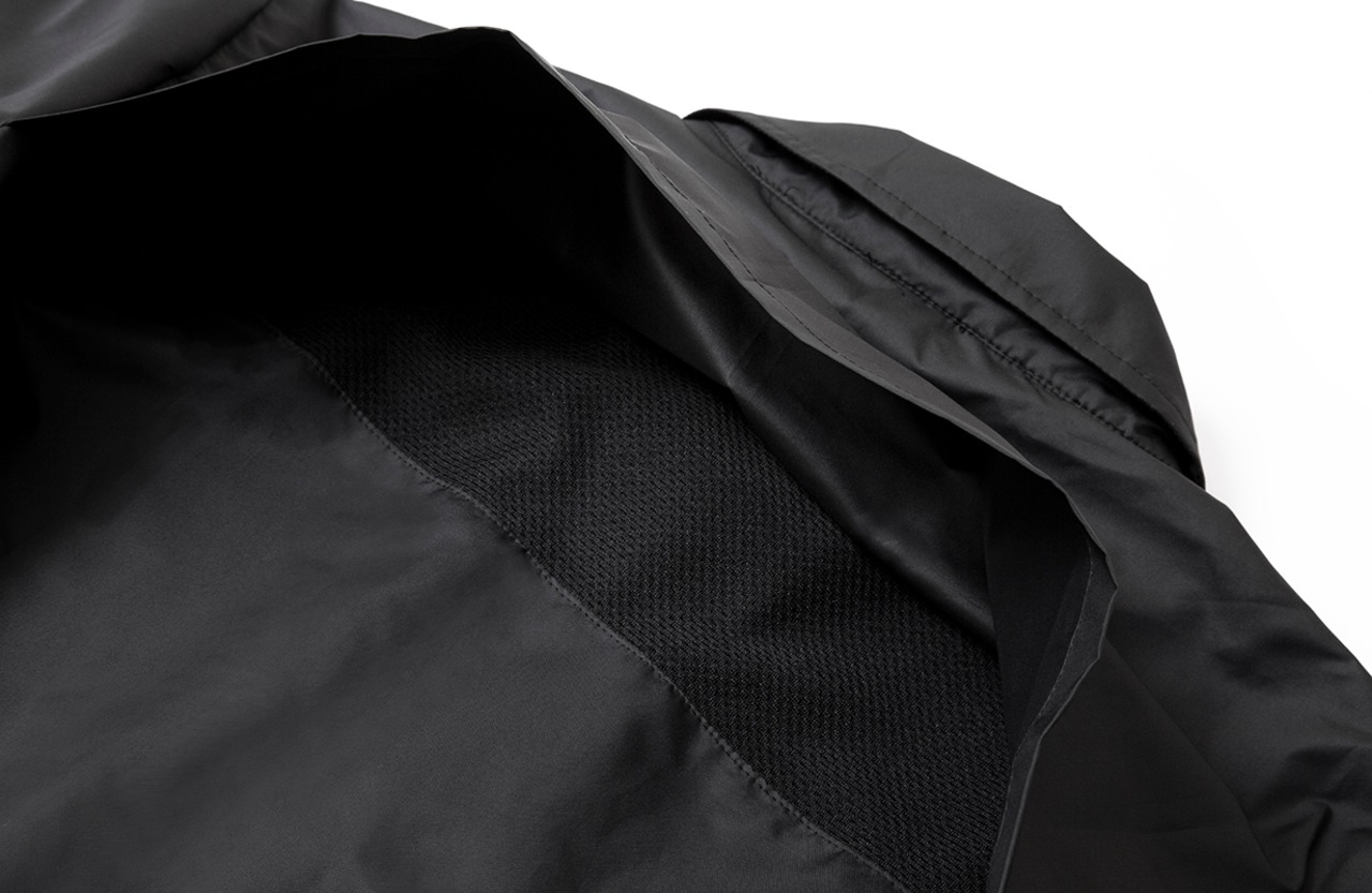 撥水コーチジャケット/ブラック　日本製　強撥水　軽量