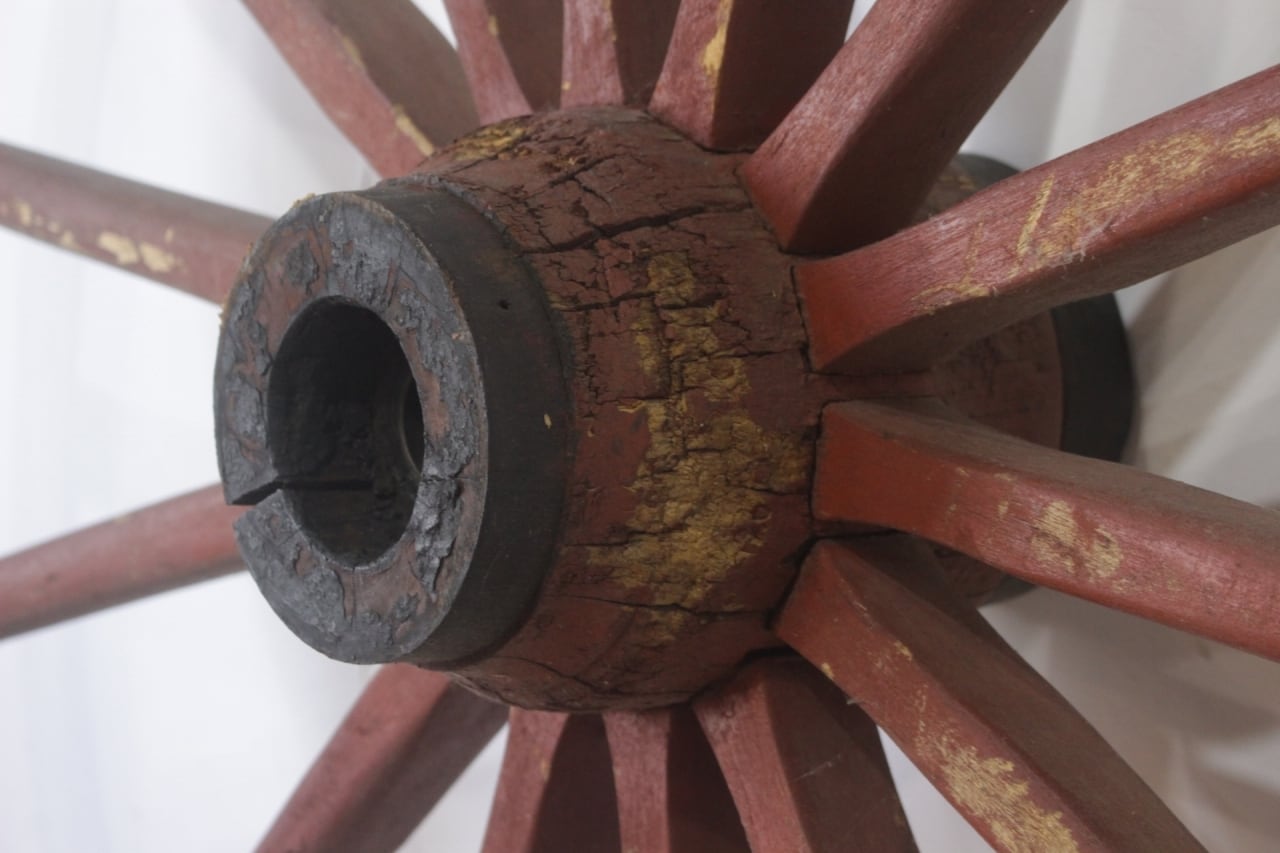 レトロ ヴィンテージ 大車輪 大八車 ウッドホイール オブジェ