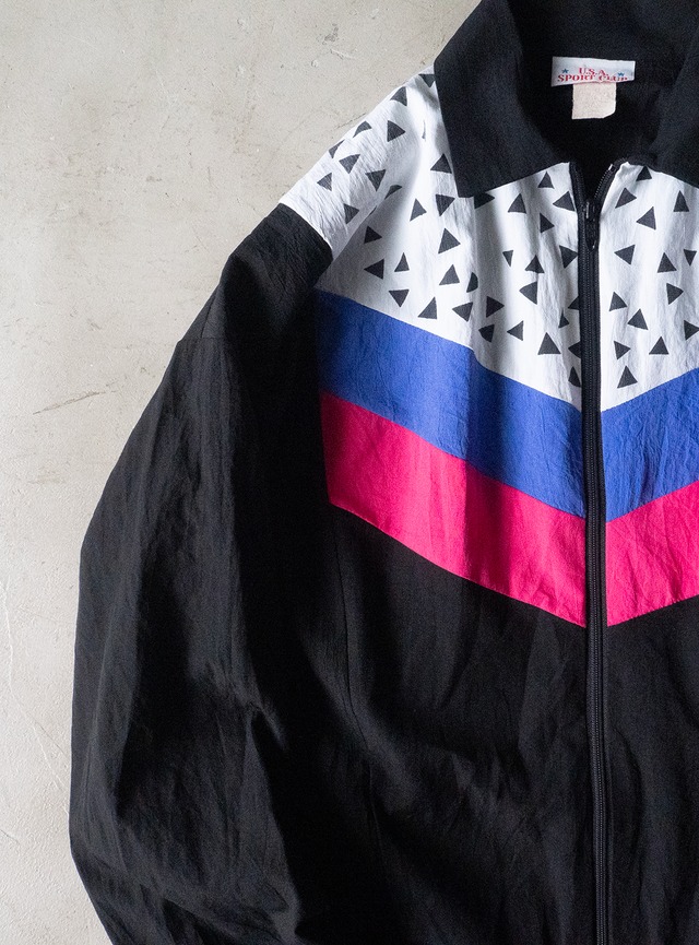 "U.S.A. SPORT CLUB" 1980s Zip blouson