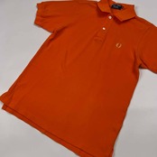 FRED PERRY フレッドペリー 鹿の子 半袖 ポロシャツ サイズ M /オレンジ/ヒットユニオン/男女でも