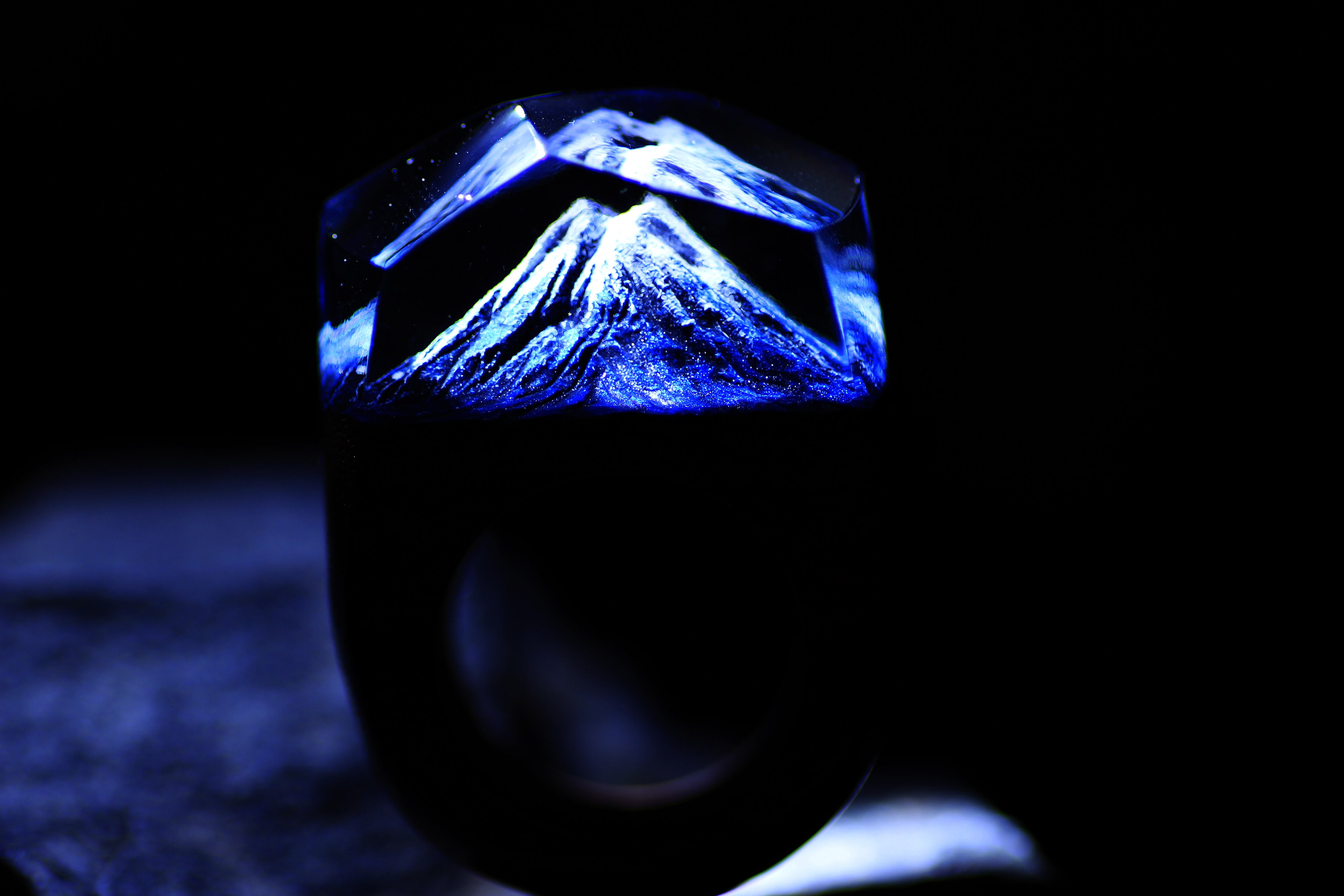 送料無料】Fuji～蒼天～ ウッドレジンリング | WORLD BLING