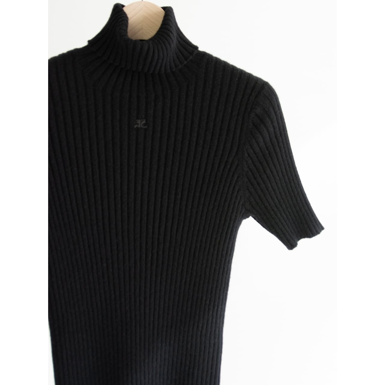 courreges】Made in China 100% Cashmere High Neck H/S Sweater
