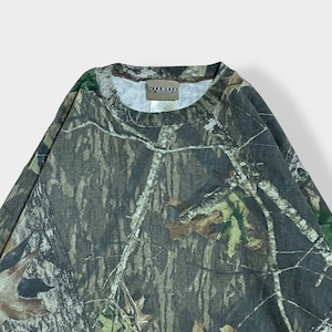 【JERZEES】2XL ビッグシルエット リアルツリー REALTREE カモフラ 総柄 アウトドア スウェット トレーナー ミリタリー US古着