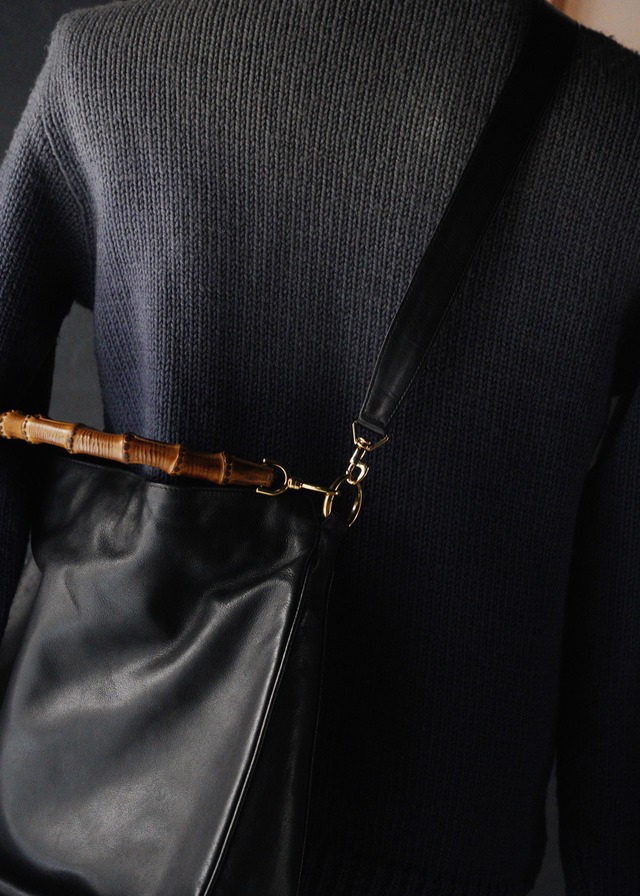 90’s-00’s GUCCI bamboo handle 2 way bag