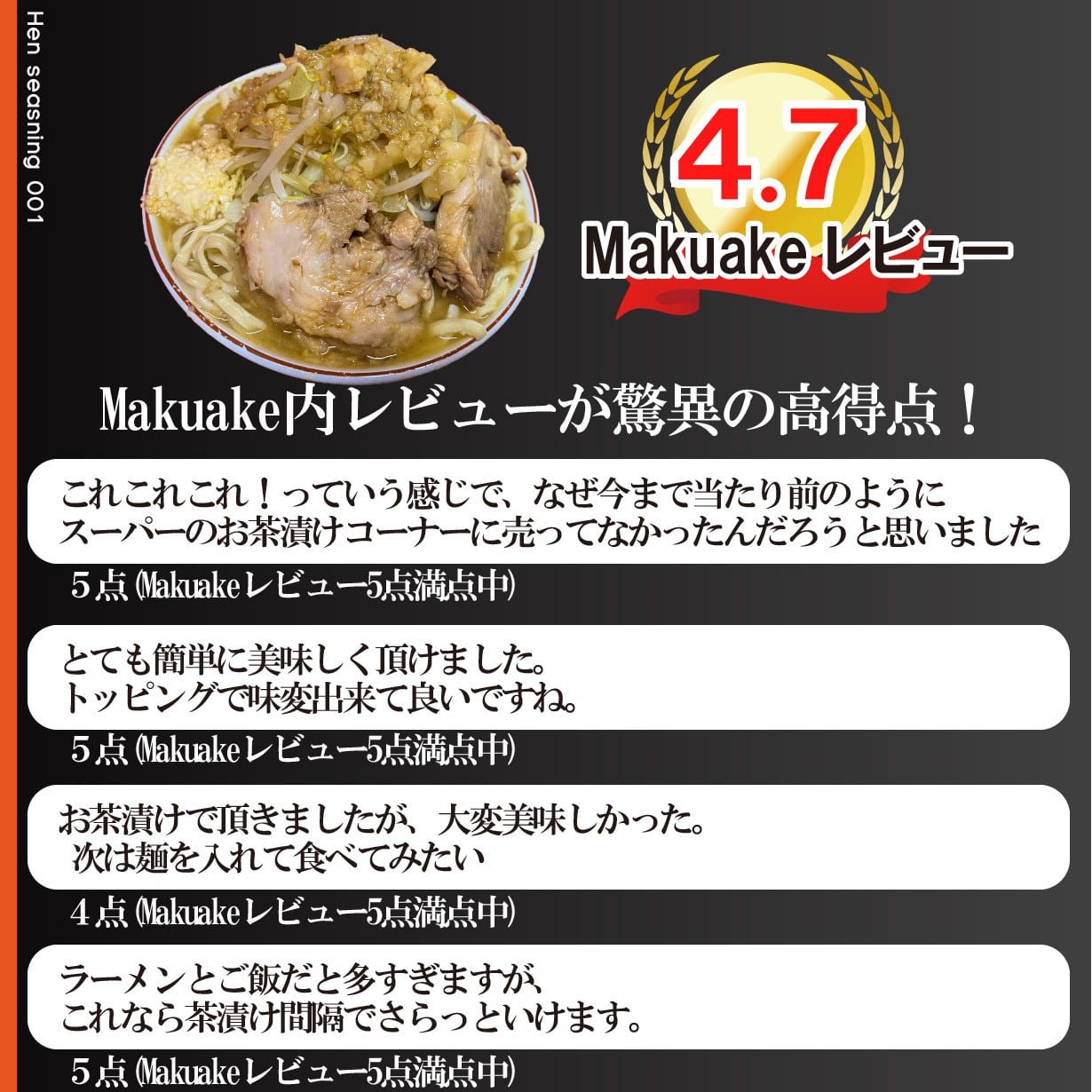 二郎系マシマシ豚骨醤油らーめん風茶漬け(7食セット) | オリジナル
