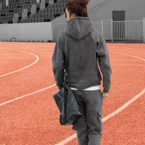 セットアップ レディース パーカー パンツ 秋冬新作 裏起毛 無地
