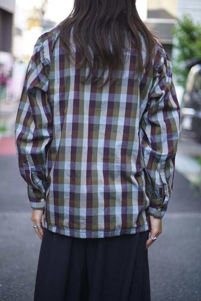 Alkinson] Vintage open collar cotton shirt [1960s-] Vintage Open