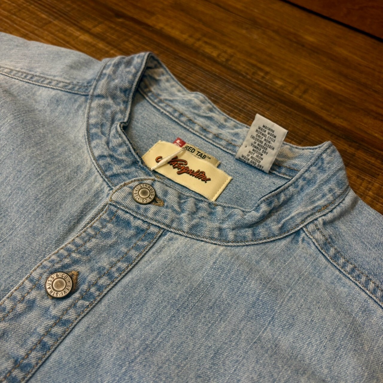 ナスングワム【Nasngwam】Indian motif Denim Shirt　XLサイズ - 4