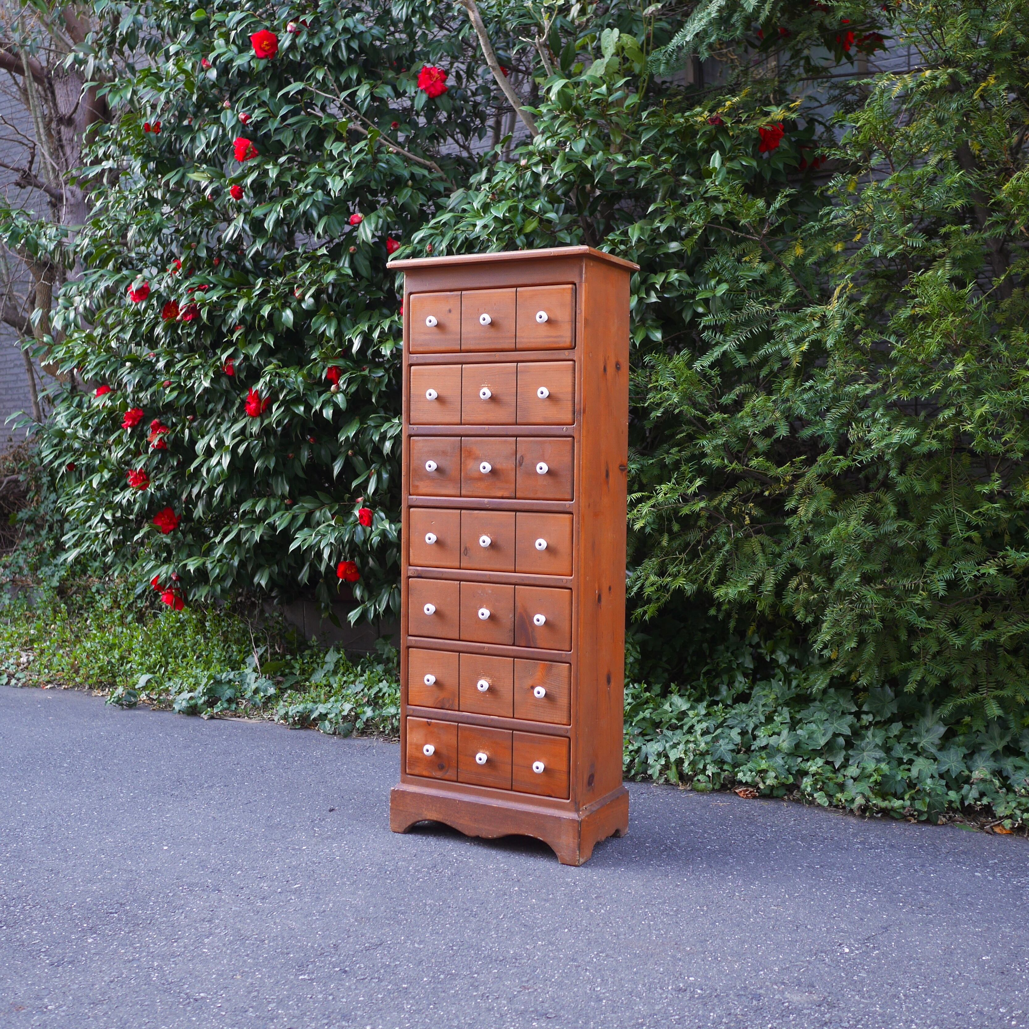 1980年代 イタリア製 ヴィンテージ 7段チェスト 彫刻装飾 高級クラシック 洋タンス ハイチェスト 収納 アンティーク風 猫脚 イタリア家具 | チェスト 電話台 チェスト4段 象がんシリーズ ビンテージ