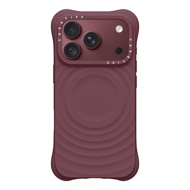 CASETiFY iPhone 18 Pro 用 ケース ウェーブ シリコンMagSafe対応 - フィグ パープル