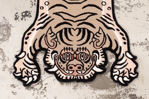 Tibetan Tiger Rug 《Sサイズ•ウール・オリジナル2・ナチュラルサンド421》チベタンタイガーラグ