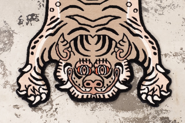 Tibetan Tiger Rug 《Sサイズ•ウール・オリジナル2・ナチュラルサンド421》チベタンタイガーラグ