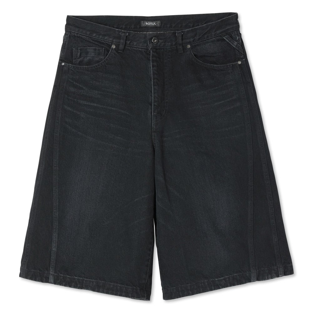 ROTOL / Triple Seams 6P Denim Shorts Damage (BLACK) | THE MODERN AGE