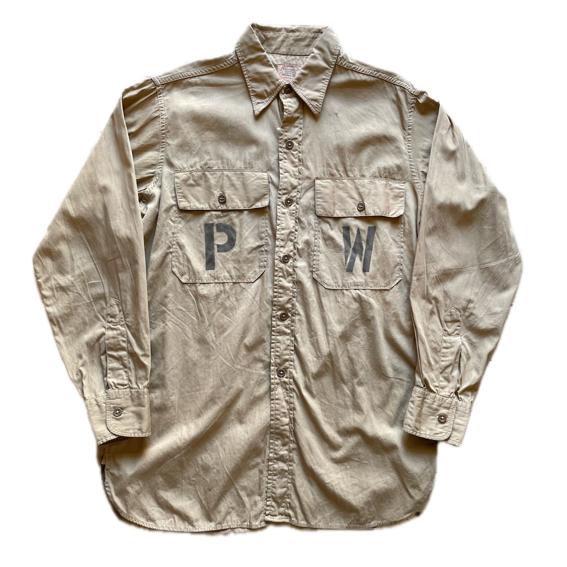 PW 50's Military shirt prisoner of war 古着 us古着
