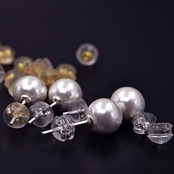 ArashiFan ピアスキャッチ シルバー925 ゴールド K18金メッキ プラチナ 白金 ピンクゴールド シリコン 落ちない ピアスキャッチャー つまみやすい筒型4ペア(8個)