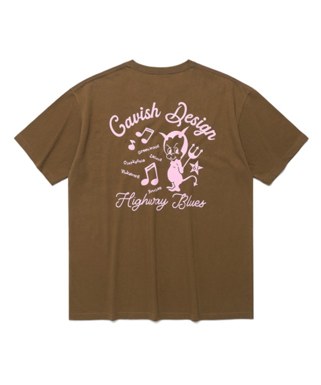 [CAVISH] 61 ROAD SS TEE BROWN(CV2EMUT509A)