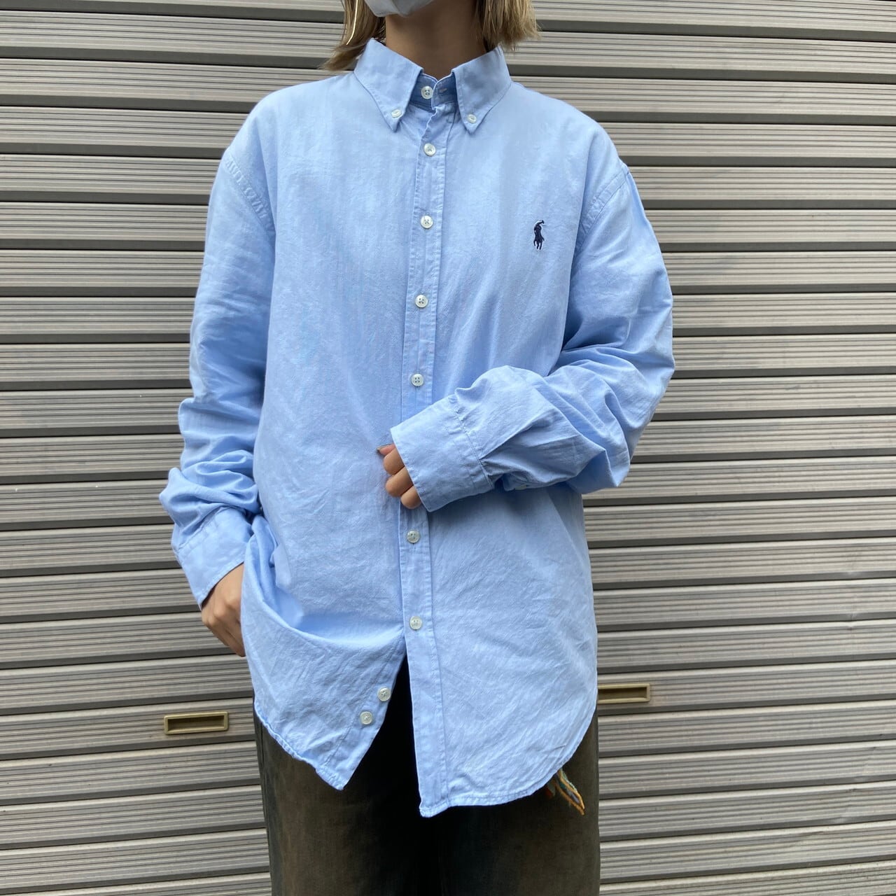 Ralph Lauren ラルフローレン ボタンダウンシャツ メンズS相当 古着 