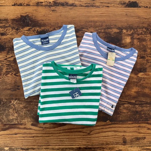 1990s DEADSTOCK Made in USA Border Tee Striped T-shirt