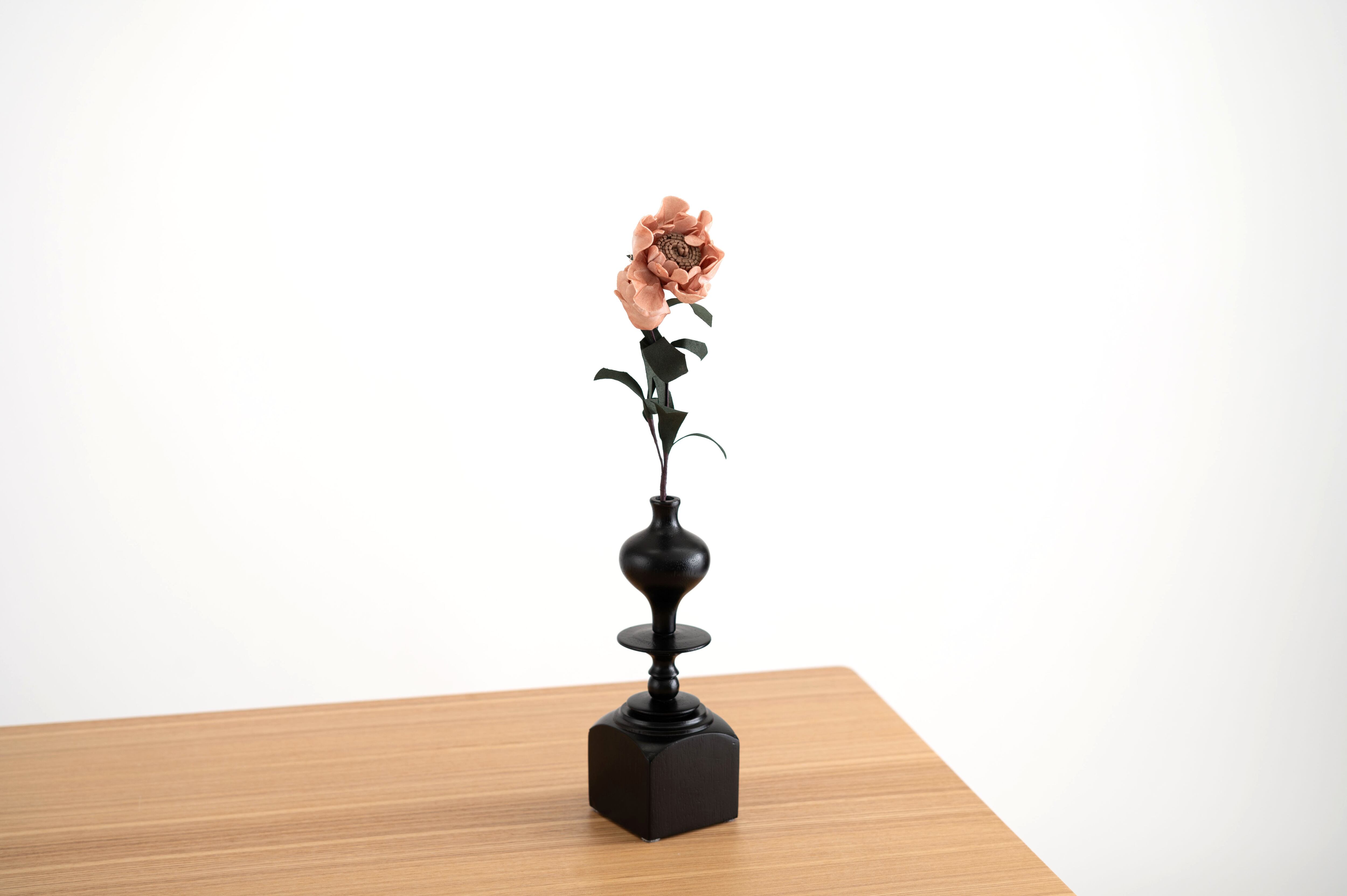 ウッドフラワーベース｜チェスデザイン 花瓶 天然木 一輪挿し